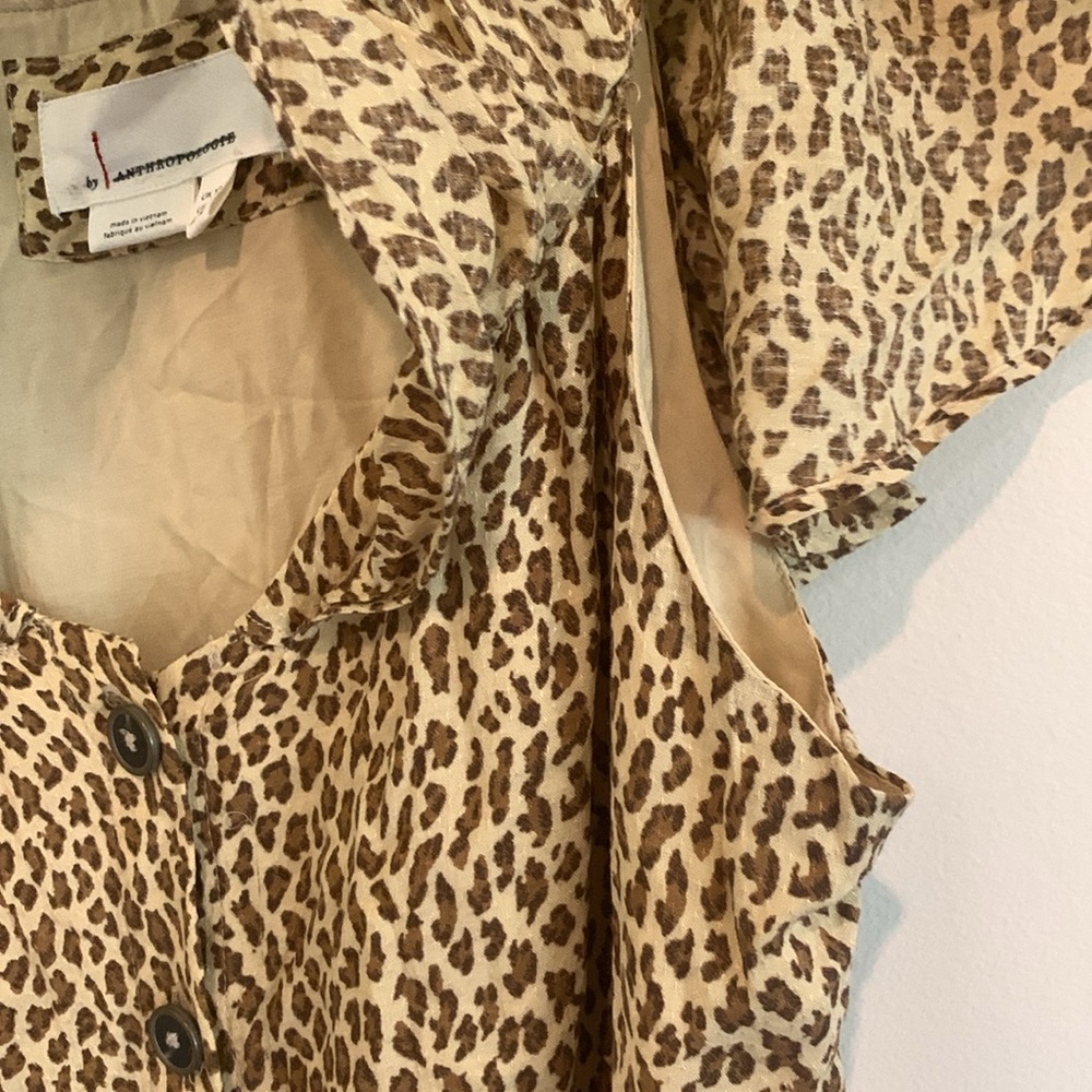 Anthropologie leopard print dress sz 8 - Picture 10 of 13